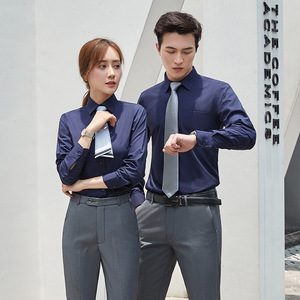 Professional Unisex White Long Sleeve Business Shirt Slim Fit Anti-Wrinkle Bamboo Fiber Workwear For Office And Sales Uniforms - Product Image 2