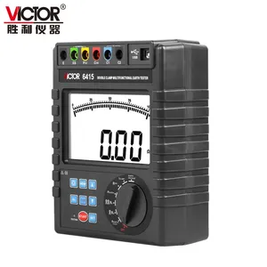 VICTOR RuoShui 6415 Dual <b>Clamp</b> Multifunctional Earth Resistance Tester, 2024 New Soil Resistivity Grounding Resistance Meter - Product Image 3