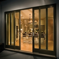 Porte coulissante double vitrage intérieure en alliage d'aluminium, coupe-vent, insonorisée, antivol, pour appartement et villa - Projet canadien