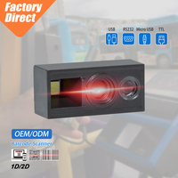Lecteur de codes-barres à montage fixe, capacité de décodage puissante, mini-scanner de codes-barres 2D intégré, avec interface TTL RS232 USB en option