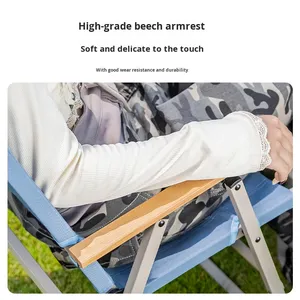 Silla Plegable Ligera Kemite para Acampar, Muebles de Exterior para Dormitorio, Jardín, Pesca, con Reposabrazos - Product Image 2