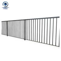 Système de balustrade de balcon en aluminium résistant aux intempéries Prima Luxury avec longue rampe pour projets de construction