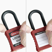 Candado de Seguridad ELECPOPULAR de 38 mm con Grillete de Nylon PA, Grillete Largo, Certificado ISO/CE, Bloqueo y Etiquetado, Cilindro de Alta Seguridad