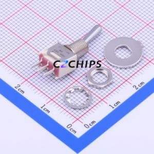 T101SHCQE Toggle Switch Through hole Component (THT) Switch Single Pole Double Throw 8.13mm 5.08mm 23.56mm - Product Image 1