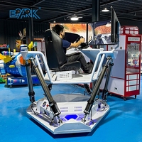 Simulateur de course sur plateforme dynamique électrique à 3 écrans pour la conduite automobile