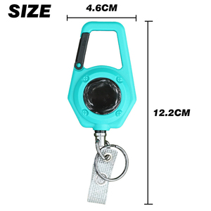 XXH-พวงกุญแจเชือกลวดยืดหยุ่นสูงยืดหดได้โลโก้ที่กำหนดเองสายคล้องคอแบบหกเหลี่ยมสะท้อนกลับได้สูง - Product Image 3