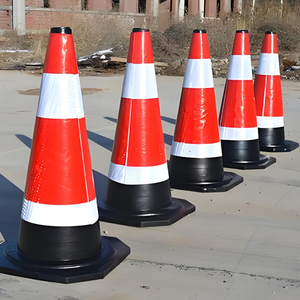 Conos de Tráfico Reflectantes de PVC <span class=keywords><strong>Naranja</strong></span>, Venta al Por Mayor de Fábrica, Conos de Seguridad Vial para Emergencias, Conos de Tráfico para el Hogar, Estacionamiento - Product Image 4