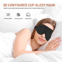 Promotion Vente Chaude Masque de Nuit 3D Contours Sommeil Personnalisé avec Logo Privé en Soie de Lait et Bouchons d'Oreille