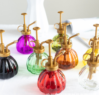 200ML Distributeur de bouteilles en verre de sirop de café et pompe Style vintage Pot d'eau en verre Vaporisateur de plantes en verre avec pompe