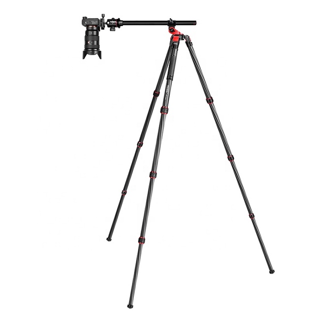 OEM Manbily 69.3 Inch Carbon Fiber 360 Degree Rotatable Center Column Camera Tripod Monopod With Camera Ball Head