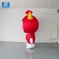 Personnage gonflable personnalisé de dessin animé Fuwa sculpture gonflable de mascotte chinoise décoration du nouvel an