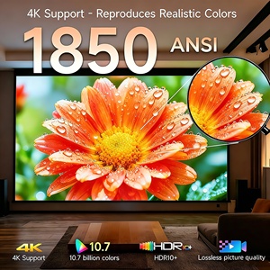 Nuevo Proyector 4K, 1850 ANSI Lúmenes, Compatible con 1080p, Altavoces de 15W*2, Enfoque Automático, Corrección Trapezoidal 4D, WiFi, Bluetooth, para <span class=keywords><strong>Cine</strong></span> y Negocios, Pedidos al por Mayor - Product Image 2