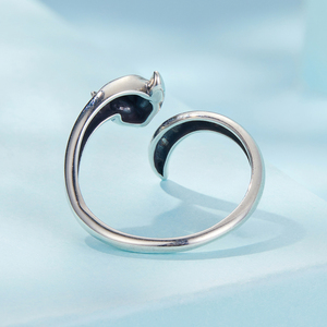 Anillo Plateado con Forma de Zorro, Diseño Animal Moderno, Joyería Unisex de Moda, Regalo para Uso Diario - Product Image 2