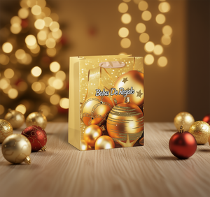 Sacchetto regalo in carta con nastro, stile alla moda per confezioni regalo - Product Image 2