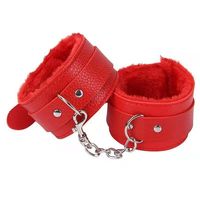 Esposas y tobilleras de piel sintética esponjosas de Bondage Bdsm para juegos SM, uso en parejas, ejercicios Kegel amarillos Unisex
