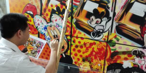 <span class=keywords><strong>Peinture</strong></span> à l'huile sur toile, tableau peint à la main, images murales abstraites en H, meilleure vente, 100% - Product Image 2