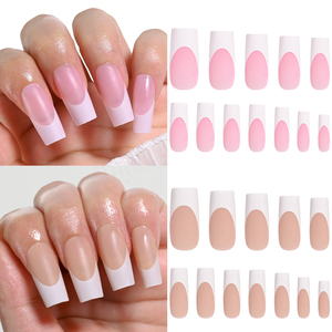 Juego de puntas de <span class=keywords><strong>uñas</strong></span> de Gel de Punta francesa, 120 Uds., prensa desnuda Rosa Suave en las <span class=keywords><strong>uñas</strong></span>, cubierta completa brillante, prensa en las <span class=keywords><strong>uñas</strong></span> perfecta para mujeres y niñas - Product Image 3