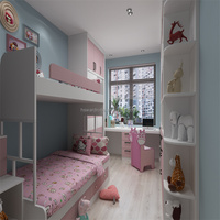 Neues Design Modernes Massivholz-Etagenbett mit Stauraum für Kinder Einfache Montage Queen-Size Schlafzimmermöbel