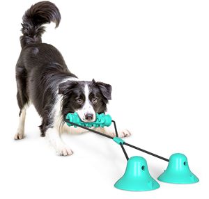 Jouet à mâcher interactif pour chien à double fonction en TPR avec ventouse double, durable et de qualité supérieure, pour chiens de <span class=keywords><strong>grande</strong></span> et petite taille, jeu en intérieur - Product Image 6