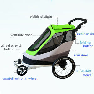 Tarik bersama keranjang hewan peliharaan untuk sepeda motor hewan peliharaan gerobak untuk luar ruangan anjing berjalan panorama melihat Jogger troli hewan peliharaan - Product Image 2