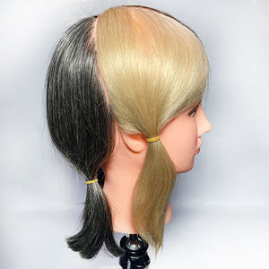 <span class=keywords><strong>Coiffeur</strong></span> humain Mannequin formation tête pratique teinture cheveux 4 couleurs différentes sur la tête colorant eau de Javel couleur Mode féminin - Product Image 1