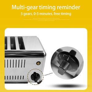 Fornello manuale Dosh automatico a sei fette in acciaio inox elettrico 220V per uso domestico o commerciale nuovo stato elettrodomestico da cucina - Product Image 3