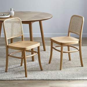 <span class=keywords><strong>Pas</strong></span> <span class=keywords><strong>cher</strong></span> prix usine plus Design en bois maison rotin osier dos avec coussin doux bois cuisine salle à manger Restaurant chaise - Product Image 3