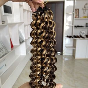 New Crochet Braid Human Hair Extension Install and Remove Faster 100% Human Hair Deep Wave <b>H4</b>-27color Adjust Hair Volume Freely - Product Image 4