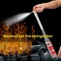Extincteur portable en acier inoxydable argenté de 1,2 kg pour voiture, classe B, ignifuge, autodéfense, garantie 48 jours, mousse à base d'eau