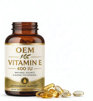 OEM ODM D-alpha Vitamine E naturelle 400UI Gélules molles Alpha Arbutine Antioxydant Santé de la peau Complément alimentaire Adulte Marque privée