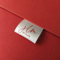 Étiquettes d'entretien personnalisées imprimées, écologiques, en satin de soie, pour vêtements, chaussures et sacs