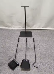 Metallo nero camino <span class=keywords><strong>Pizza</strong></span> <span class=keywords><strong>Set</strong></span> strumenti di <span class=keywords><strong>cottura</strong></span> e accessori per campeggio all'aperto manico in acciaio inox - Product Image 2