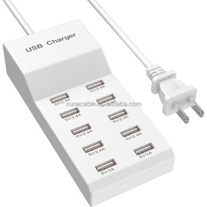 10-Port USB sạc đa cổng thông minh nhanh chóng sạc 5V 2.4A phổ sạc điện thoại Power Strip cho máy tính máy tính xách tay máy ảnh - Product Image 6