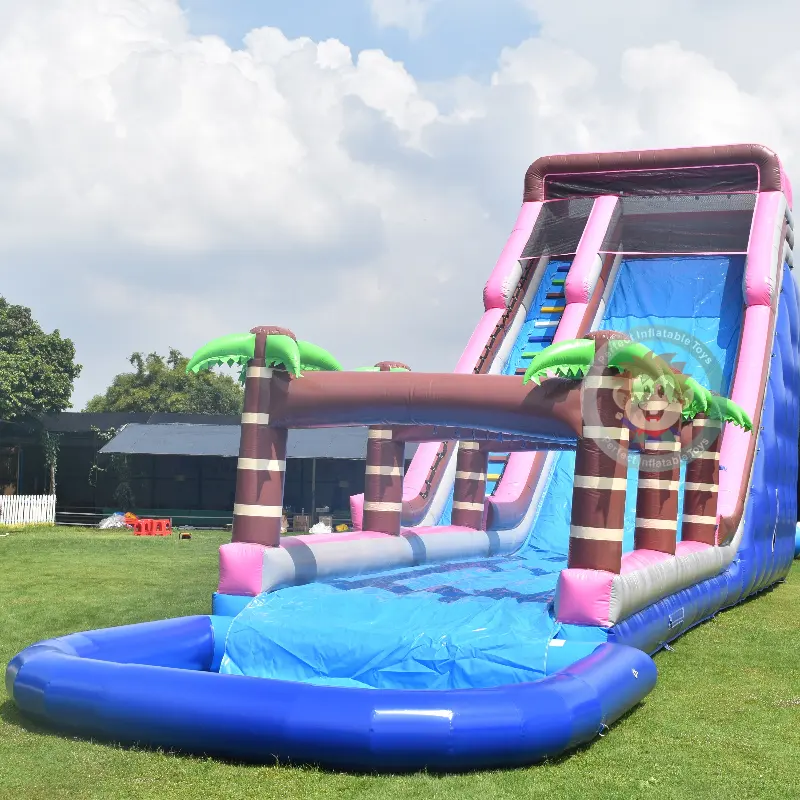 Inflável água slide bouncer inflável com água slide comercial salto casa inflatables água slide