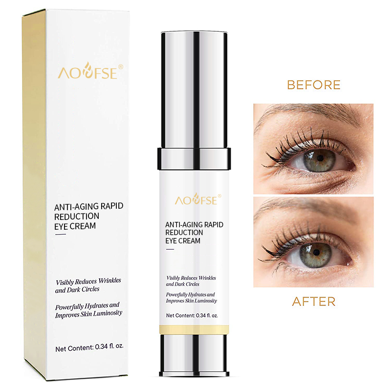 ธรรมชาติอย่างเห็นได้ชัดและทันทีช่วยลดริ้วรอยถุงใต้ตาความหมองคล้ำ Anti Aging Rapid ลด Eye Cream