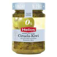Helios Groene Pruimen Fruit Kiwi Jam Diet Extra Fruitconserven 280G Zonder Toegevoegde Suiker Glutenvrij Spanje Gekoeld Gemengd Fruit