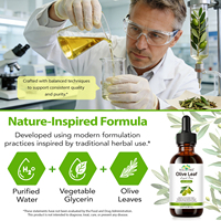 SOLOTREE Complément alimentaire végétalien sans alcool à l'extrait naturel de feuille d'olivier, antioxydant, soutien immunitaire, gouttes liquides d'oléuropéine pour adultes