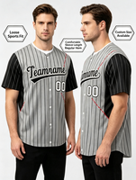 Camiseta de Béisbol Personalizada con Impresión 3D, 100% Poliéster, Manga Corta, Cierre de Botones, Compatible con Personalización de Nombre, Número y Patrón OEM/ODM