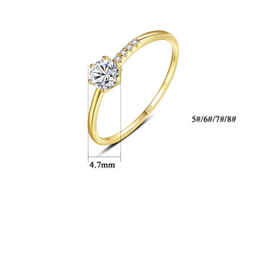 Anillo de Compromiso de Moda, Chapado en Oro de 18k, Plata de Ley 925, Diamante Natural, Anillos de Boda Infinitos para Mujer - Product Image 5