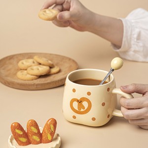 Taza de <span class=keywords><strong>Café</strong></span> de Cerámica con Diseño de Pan, Linda, para Parejas de Estudiantes, Chico y Chica, Regalos de Oficina Modernos, Ecológicos, de Porcelana China - Product Image 5