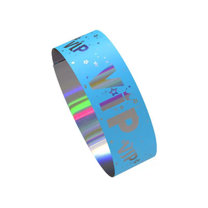 Bracelet en vinyle jetable personnalisé Promo événement holographique résistant à la déchirure identification sécurisée billet <span class=keywords><strong>de</strong></span> <span class=keywords><strong>concert</strong></span> entrée VIP - Product Image 3