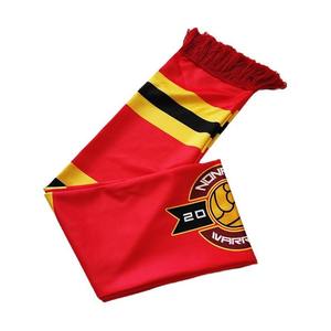 وشاح مشجعي كرة القدم بالجملة مطبوع عليه شعار المنتخب الوطني والنادي، وشاح مخملي من جانب واحد مع شرابة - Product Image 5