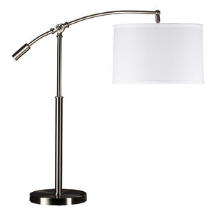 Lampe de table moderne en cristal, chrome clair Lampe de chevet contemporaine Salon Chambre Accent Rechargeable AC Drum - Product Image 4