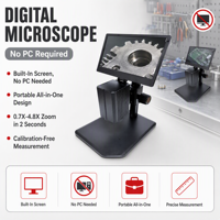 Microscope tout-en-un du fabricant 0,7x-4,8x pour la mesure industrielle sans calibration, avec LED réglable sur 4 zones MSS-M-YT001