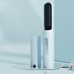 เครื่องยืดผมแบบ2-in-1 Mini-ionic ที่หนีบผมตรงเบาะไม้พายหวีผมยาวหวีสางผมสำหรับสุภาพสตรี - Product Image 4