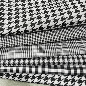High Quality Textile Curtains Fabric Yarn Dyed Swallow Houndstooth <strong>Check</strong> 100% Polyester Fabrics for Clothing - Product Image 2