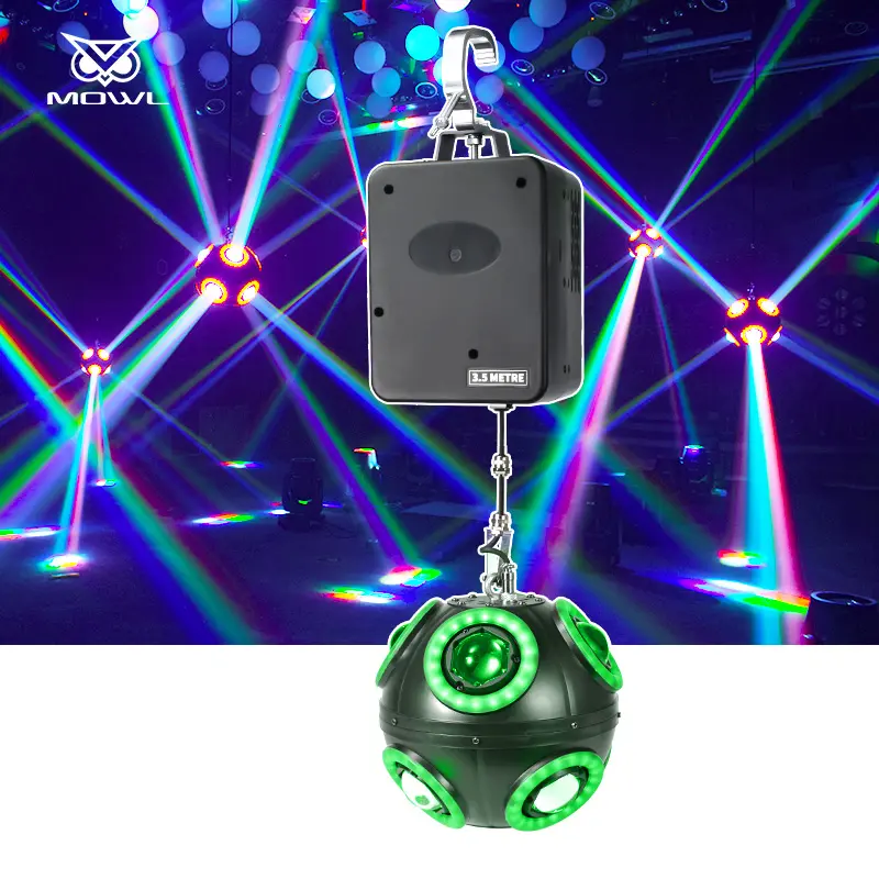 Inalámbrico DMX 512 RGBW Football Lift LED Stage Kinetic Ball Light System para Party Disco Club