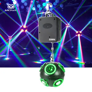 パーティーディスコクラブ用ワイヤレスDMX512RGBWフットボールリフトLEDステージキネティックボールライトシステム
