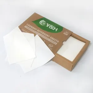 OEM 브랜드 포장 세탁 스트립 인산없이 생분해성 세탁 세제 시트 사용