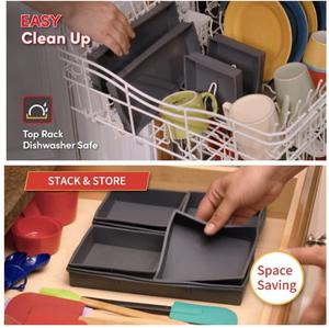 Moule à gâteau jetable pour la maison, cuisson facile, récipient alimentaire en silicone, non toxique, ensemble de 4 moules de cuisson pour four - Product Image 2